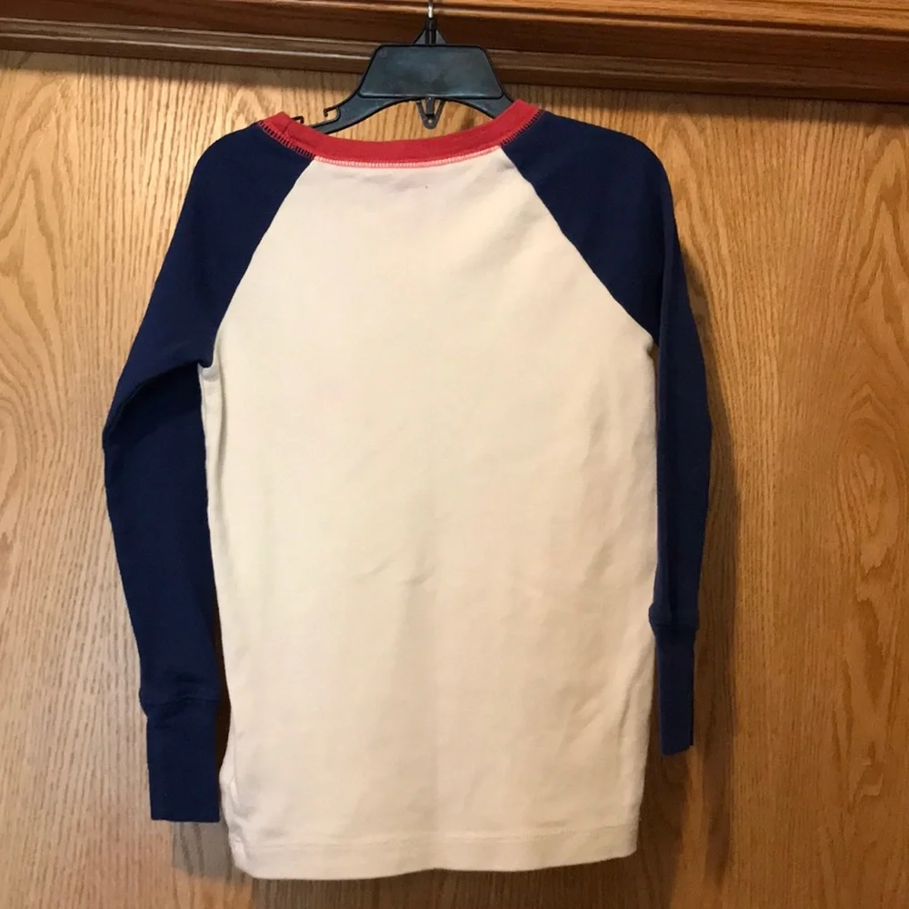 Gap Kids boy’s size 6 pajama baseball tee sleep shirt soft cotton EUC